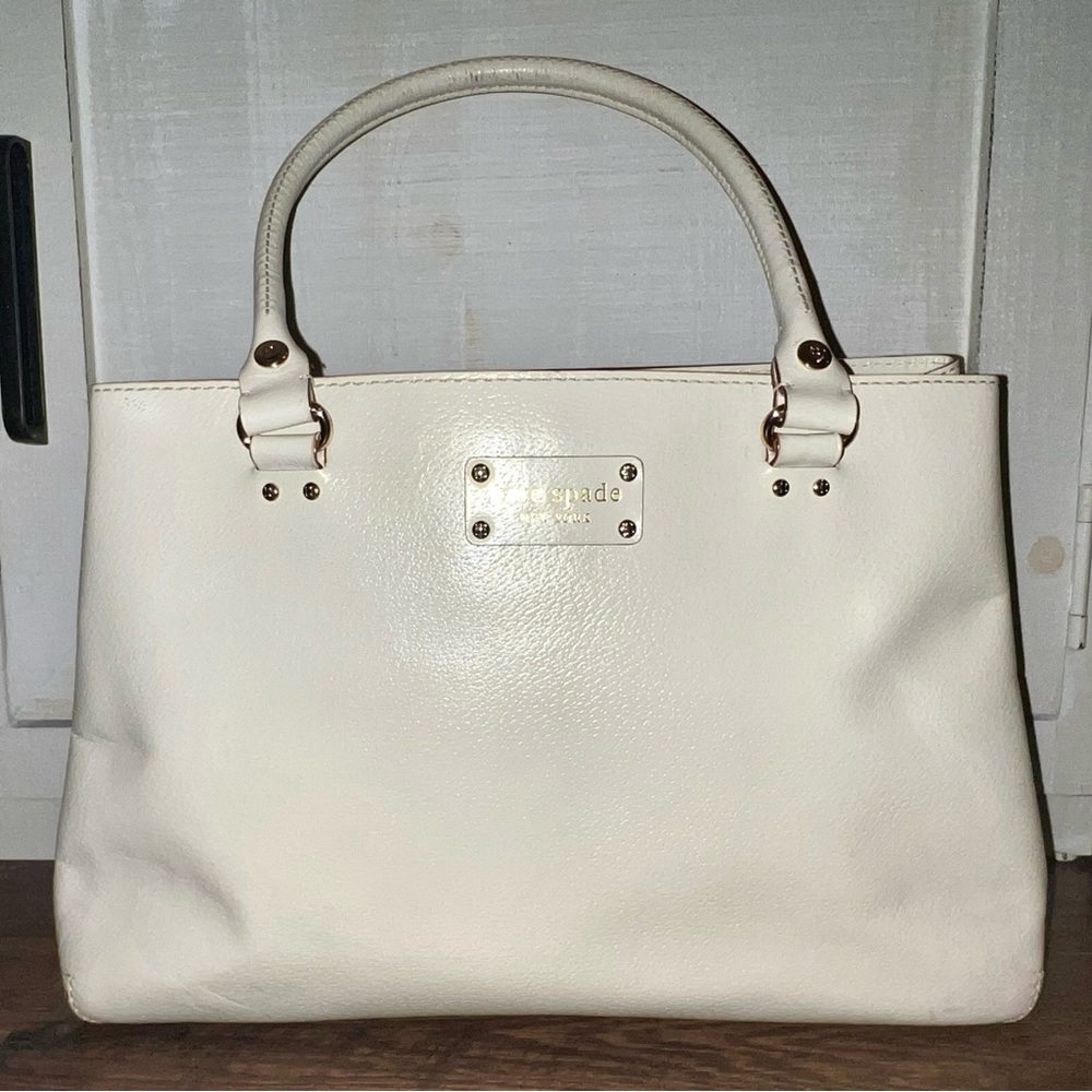 Kate Spade cream leather shoulder bag